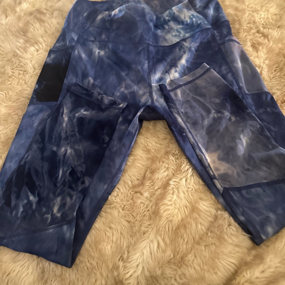 A Core Blue and Black yoga pants
